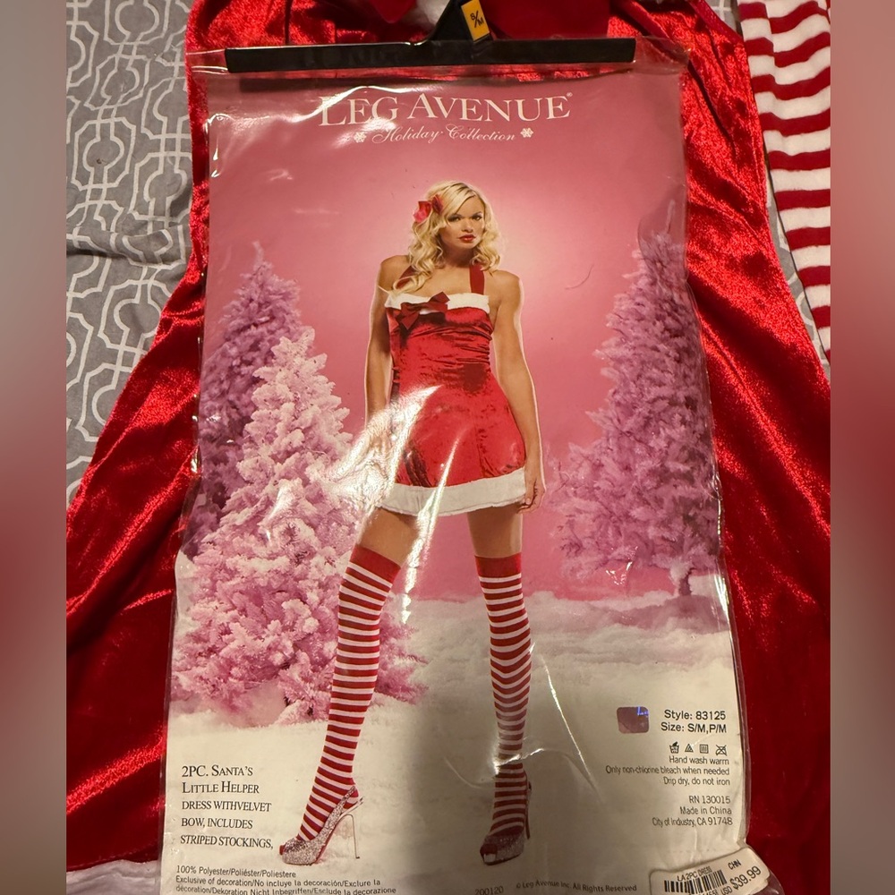 Leg Avenue Red Velvet Holiday Costume size small/medium